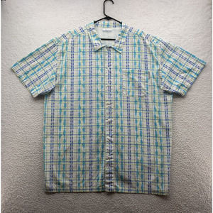 Columbia PFG Shirt Mens 2XL Trollers Best White Blue‎ Green Fishing Outdoors Dad